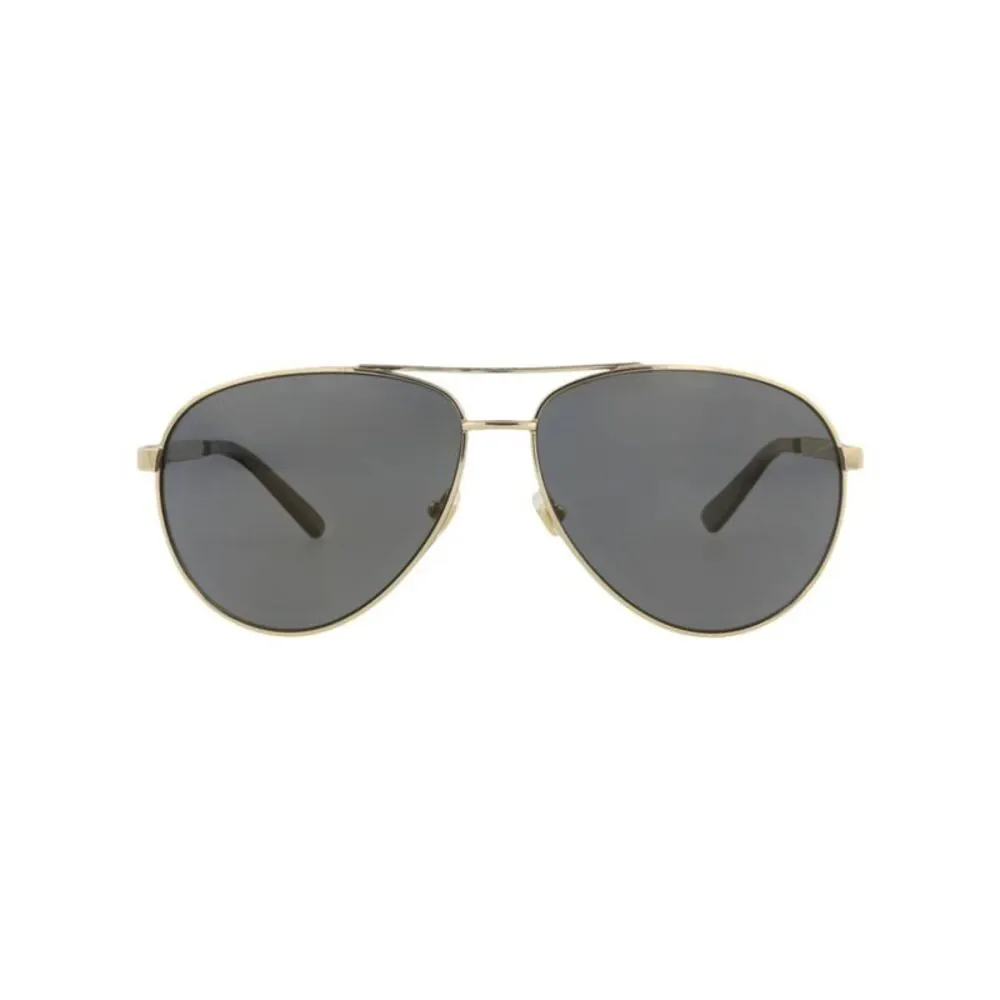 Gucci Aviator-Frame Metal Sunglasses Gold Mens